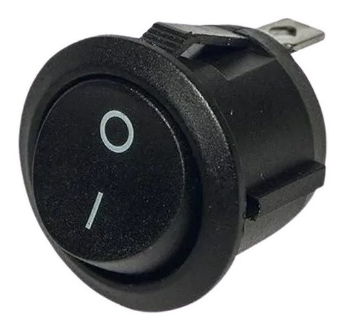 05 Botão Chave Tictac Liga Desliga Gangorra On/of Red Preto