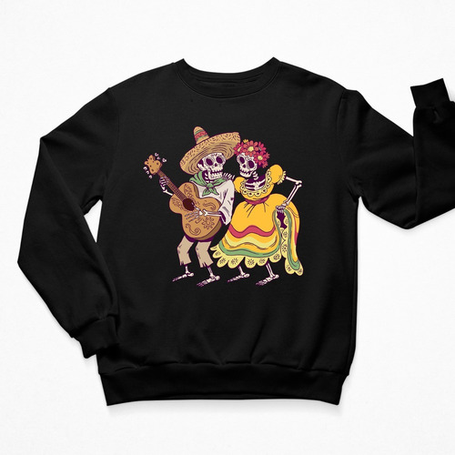 Imagen 3 de 5 de Sudadera Día De Muertos - Unisex - Halloween - Esqueletos