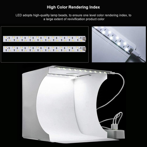 Imagen 3 de 6 de Caja De Luz Para Fotografía, Pequeña Y Portátil