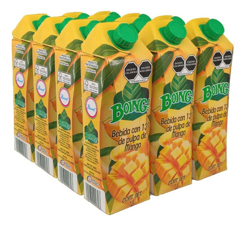 Bebida Boing 1 Litro Sabor Mango - 12 Piezas