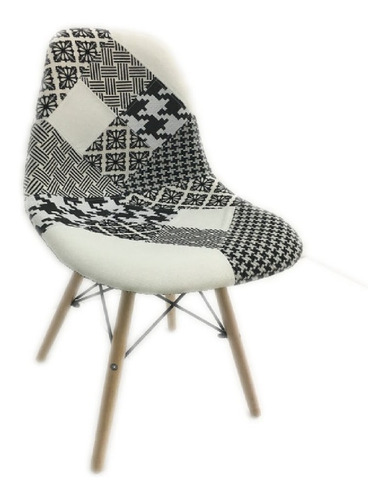 Imagen 3 de 5 de Silla Eames Tapizada Patchwork Square