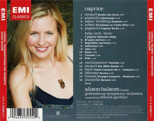 Imagem 3 de 3 de Cd (m) Alison Balsom Caprice Ed Br 2006 Lacrado