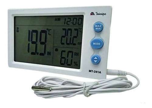 Relógio Termo-higrômetro Interno E Externo Mt-241a Minipa