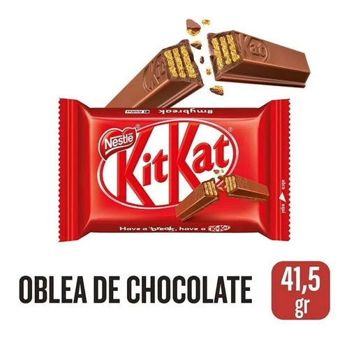 Chocolate Kit Kat Leche Extra Milk & Cocoa 41g Oblea Nestle