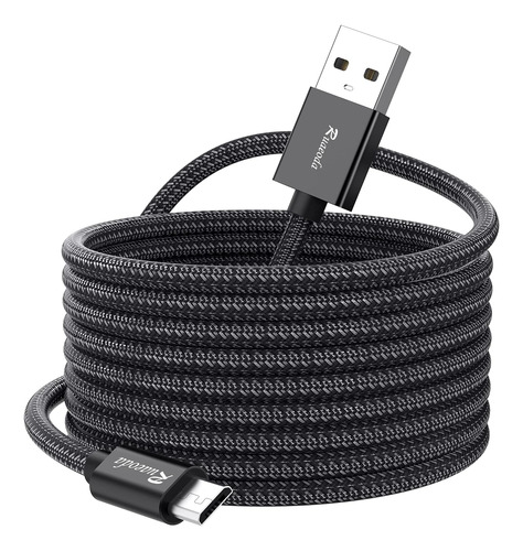 Cable Micro Usb Largo Para De 20 Pies Con Cable De Carga Ps4