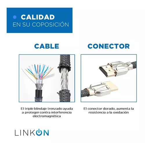 Cable Hdmi 8k / 4k V2.1 48gbps - 2 metros trenzado – BigTech Chile