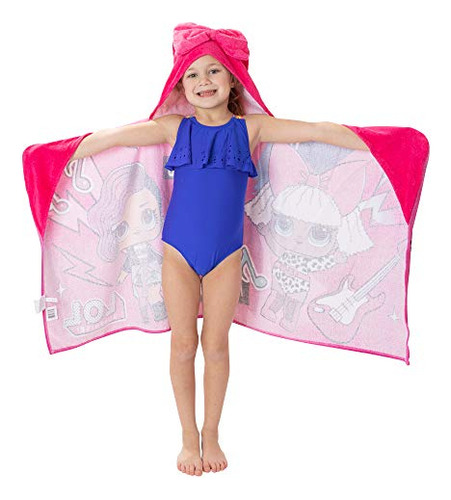Toalha De Banho Com Capuz Wrap L.o.l. Surprise! Rosa De Algo