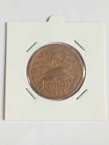 Mexico 1952. Moneda De 20 Centavos Cobre. Mb. Mira!!!!