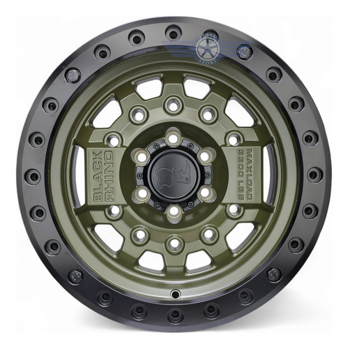 4 Rines 17 Black Rhino Avenger 6-139.7 Beadlock Tacoma Hilux Olive Drab Green Blk Hardware