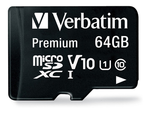 Tarjeta De Memoria Microsd Verbatim 64 Gb Con Adaptador