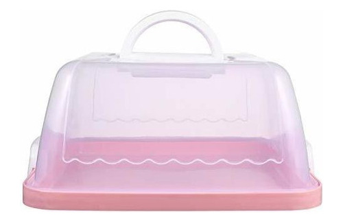 Bestoyard Pink Square Cake Carrier Contenedor De Almacenamie