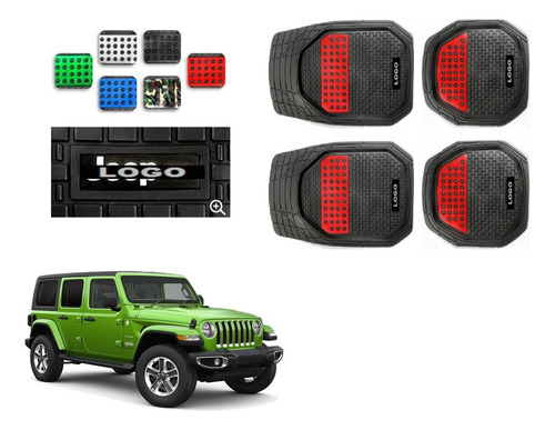 Tapetes Char Color 3d Logo Jeep Wrangler Rubicon 2007 A 2023