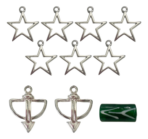 Kit Pingentes Para Guia Caboclo Sete Estrelas Umbanda