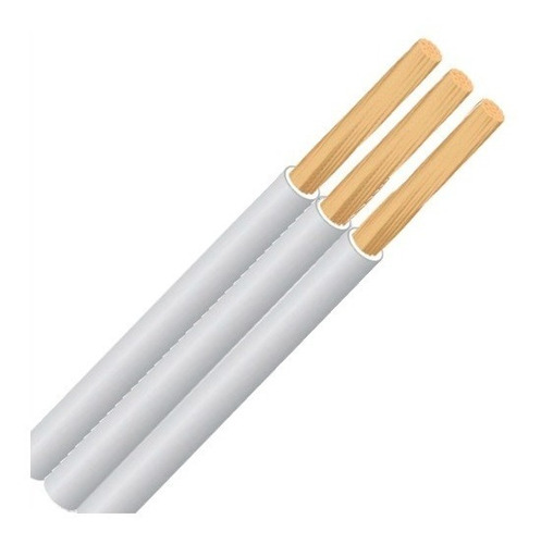 Cable Gemelo Con Tierra Blanco 3x2 Mm - Precio Por Metro