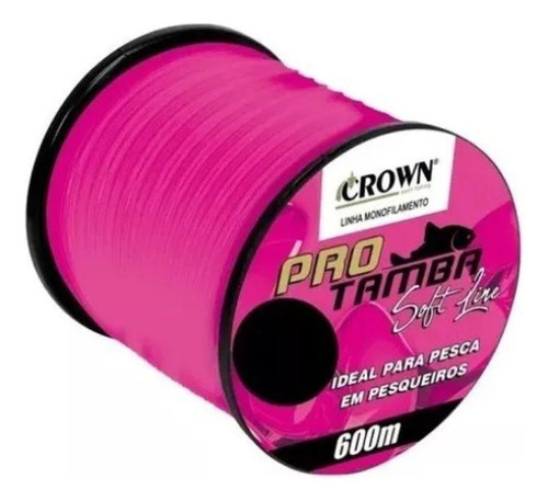Linha Pro Tamba Monofilamento Crown Rosa Pink 0,33 22ib 600m