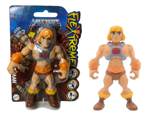 Mini Boneco He-man Flextreme Flexível Masters - Mattel