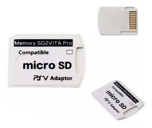 Adaptador Blanco De Tarjeta De Memoria Micro Sd Para Ps Vita