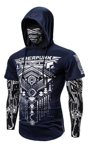 Hombre Cyberpunk Ninja Traje With Capucha