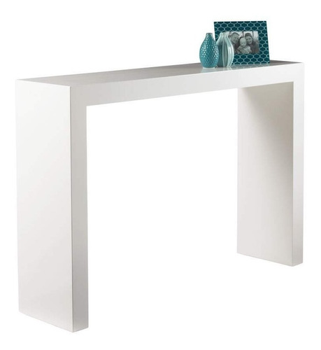 Mesa De Arrime Dressoire Laqueada Blanca 100x30 Minimalista