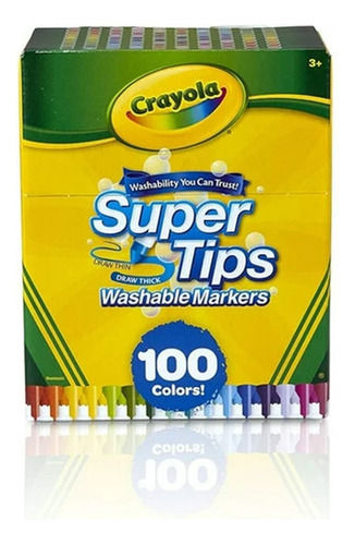 Plumones Super Tips Delgado Lavable C/100pz