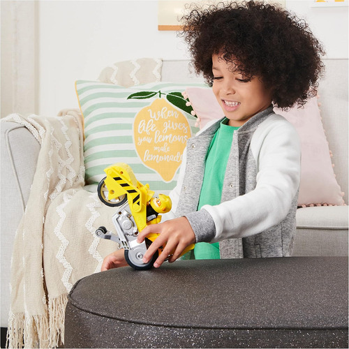 Motocicleta Moto Pups Paw Patrol Con Figura De Rubble