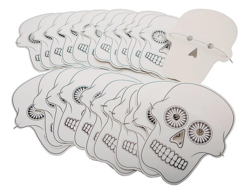 Mascarillas De Calaveras De Azúcar Color-me (paquete De 24)