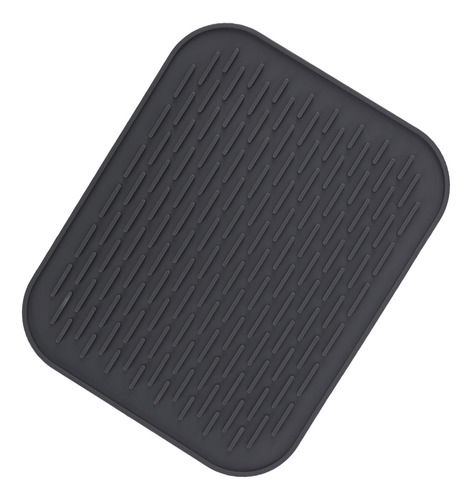 Alfombrilla De Silicona Para Secar Platos Con Borde Rectangu