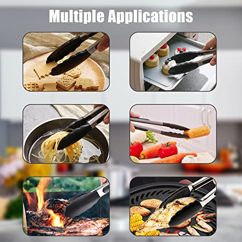 Yawall Tongs For Cooking 2 Pcs Kitchen Tongs With Silicone T
