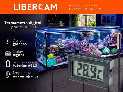 Imagen 3 de 10 de Termometro Digital Pantalla Lcd Heladera Cava Cable 1 Metro