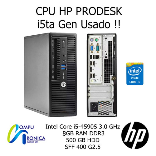 Cpu Hp Prodesk 400 G2.5 Core I5 4ta Gen Usada!!
