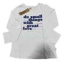 Comprar Remera Manga Larga Cheeky Blanca Letras Azules No Hym