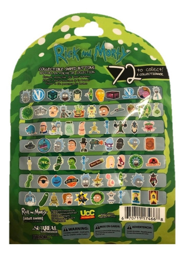 Rick Y Morty Pines Coleccionables 5 Sobres Pickle Rick
