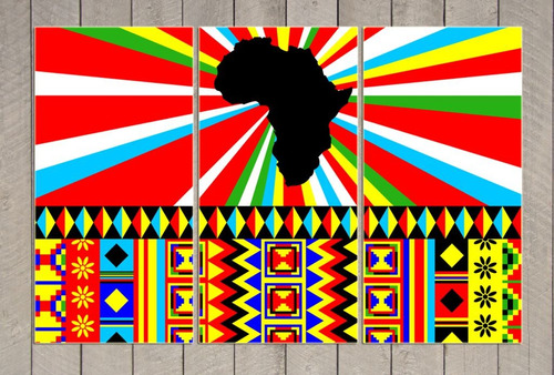 Cuadro 60x90cm Africa Bandera Colores Reggae