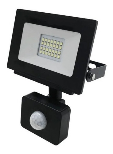 Reflector Led 20w Luz Fria Aluminio Con Sensor Movimimiento