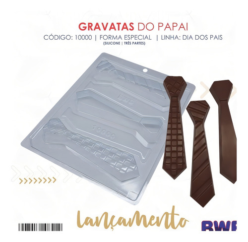 Forma Para Chocolate ( Gravatas Do Papai ) Bwb