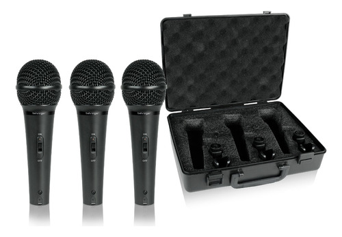 Kit De 3 Micrófonos Dinámicos Behringer Xm1800s