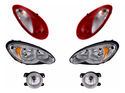 Kit 4 Faros + Calaveras Depo Pt Cruiser 2006 A 2010