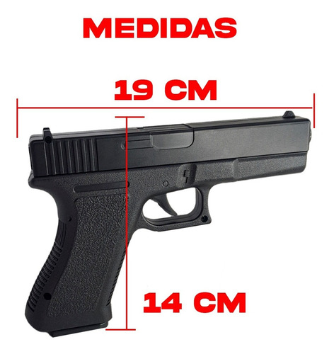 Imagen 3 de 10 de Combo Pistolas Airsoft Glock 17 Resorte Blanco Gel Balines