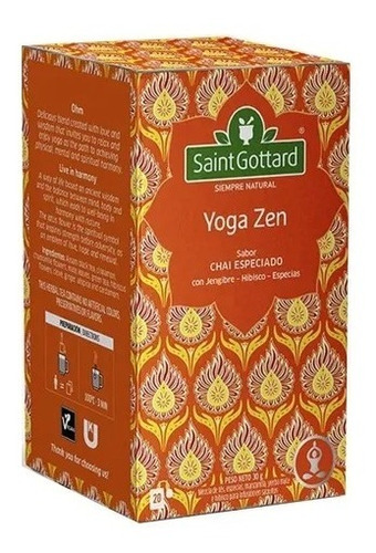 Te Saint Gottard De Yoga Zen X20 Unidades Relajacion Yoga