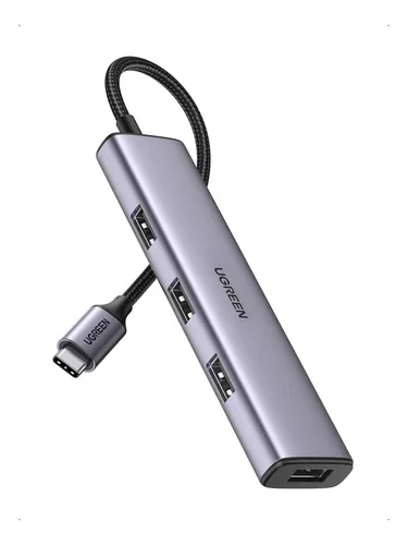 Hub Usb C De Aluminio Ugreen, Concentrador Usb C A Usb 3.0 4