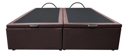 Base Box Baú Cama Casal King 192x203 Bipar Liz Sint Marrom