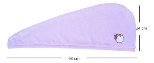 Toalla Para Cabeza Gato Pusheen Cat Kawai Microfibra Cabello