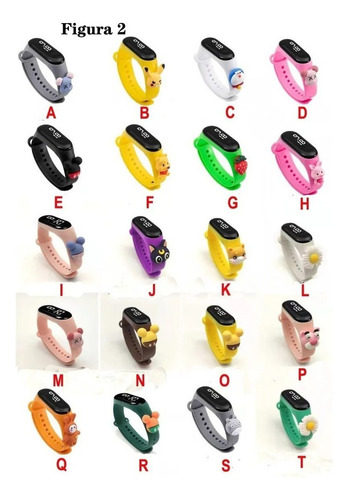 . Reloj Infantil Led Pulsera Dibujos Animados Regalo 50