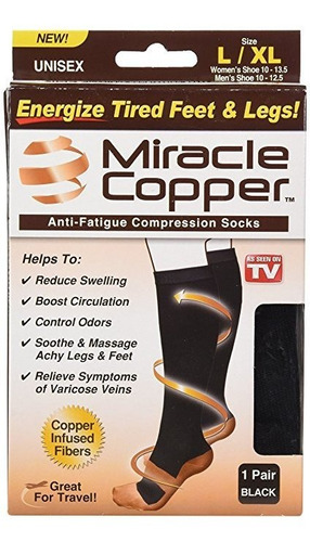 2 Medias De Compresión Antifatiga Miracle Copper