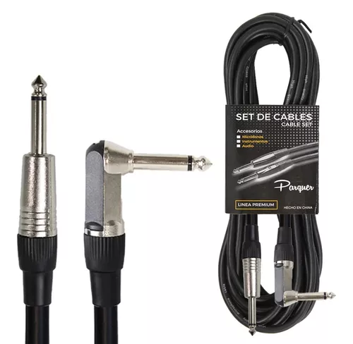 Cable de guitarra Cable de audio negro para teclado de bajo de guitarra  eléctrica