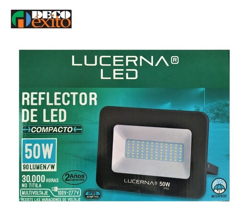 Reflector Compacto Led 50w /100 - 240v /6000k  Lucerna