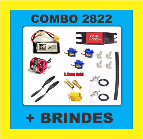 Mega Combo E-max 2822 Ou 2822 + Esc + Motor + Conectores