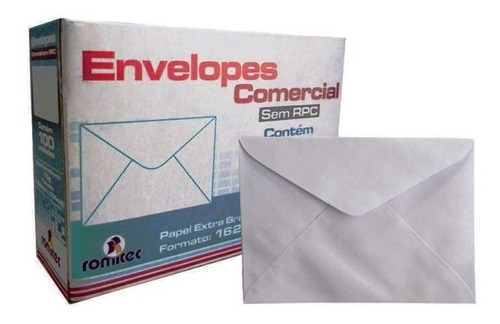 Envelope Carta Comercial Liso Sem Rpc 162x114mm 75g 100un