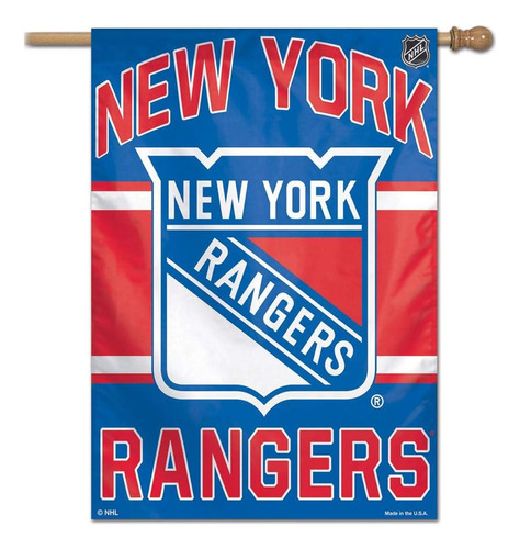 Banderín Vertical De New York Rangers De Nhl, 27  X 37...