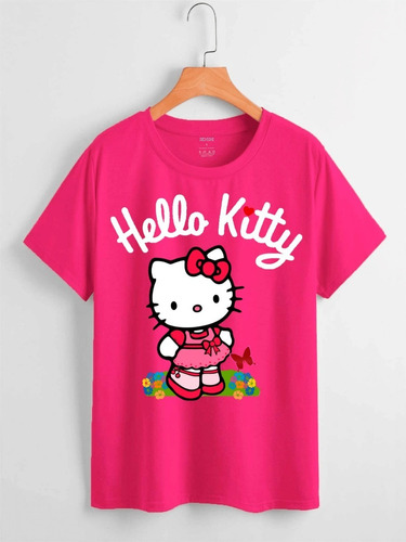 Polera Estampada Dtf Hello Kitty Senshi Cod 008